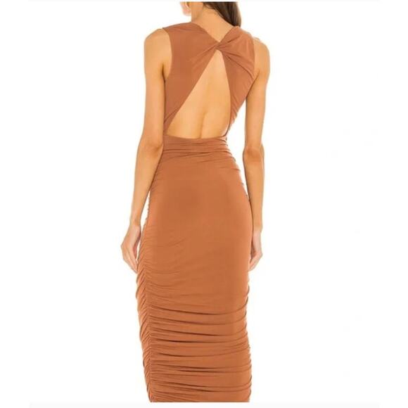 Michael Costello x Revolve April Midi Dress in Terra Cotta Womens Medium New - Picture 2 of 16
